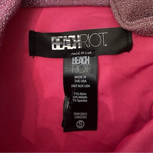 New! Beach Riot Claire sparkle ombré side tie bottoms purple 24994 - Picture 7 of 10